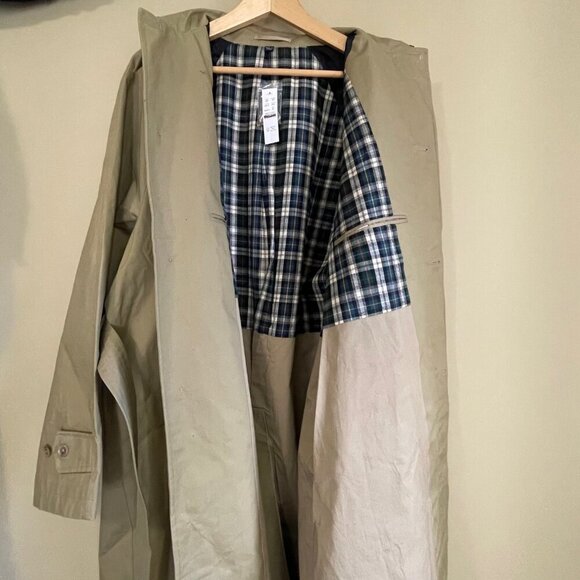 J Crew Ludlow Trench Coat Mens 42 Long Khaki Water-Resistant Lined Coat BS470 - Picture 5 of 16